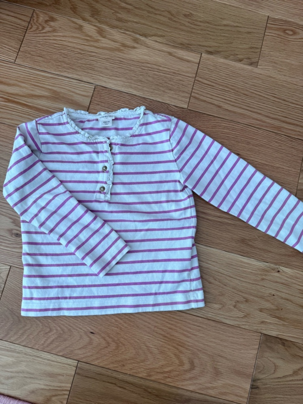 Crewcuts Pink & White Striped Long-Sleeve shirt